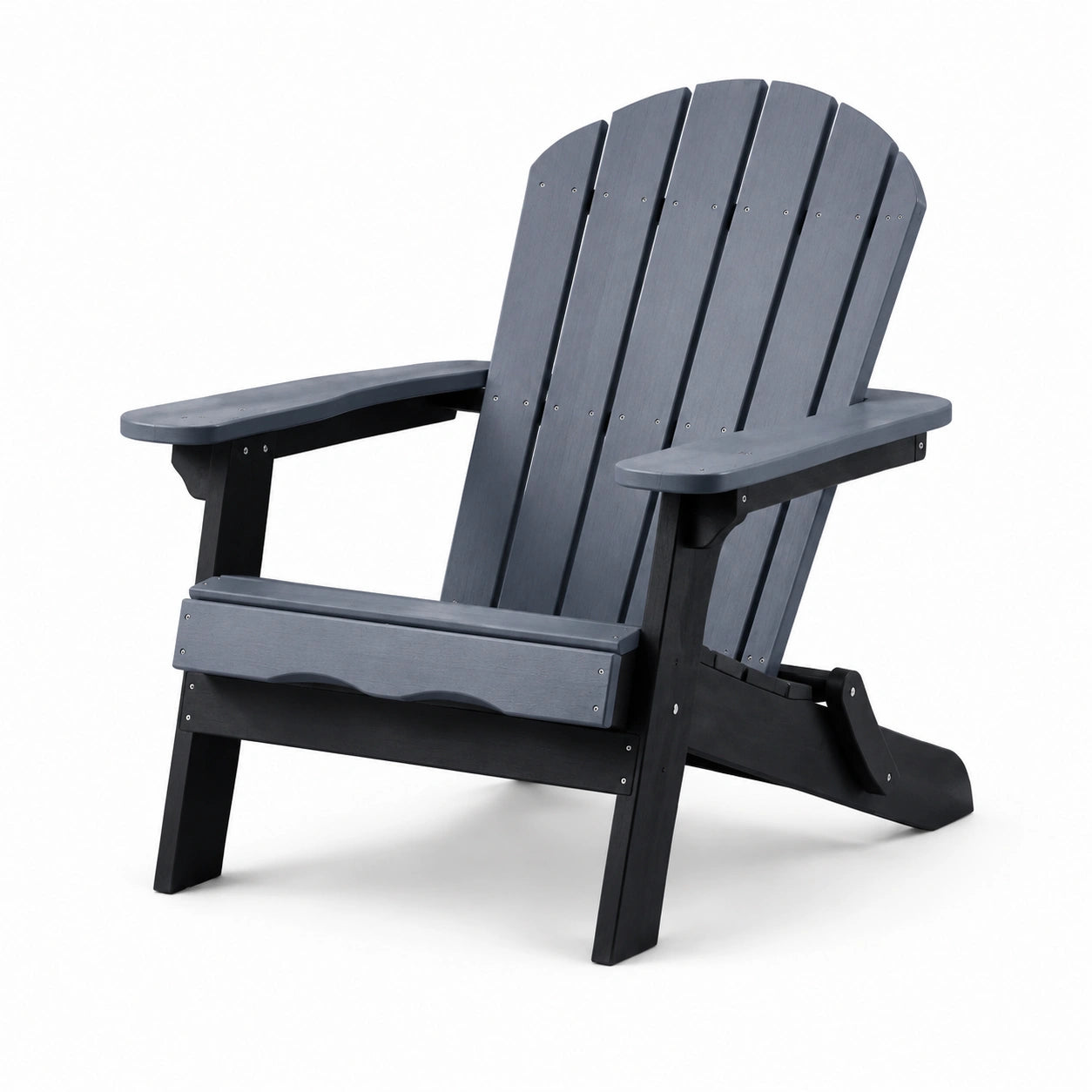 Adirondackstuhl Polyethylen Grau 90x80x90 cm