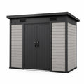 Gartenhaus Kunststoff Polypropylen Grau/Schwarz 310x210x220 cm