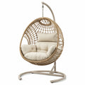 Hängesessel aus Rattan mit Polster und Stahlrahmen, 200 cm